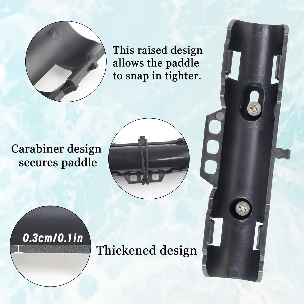 2PCS Kayak Paddle Holder with Leashes & Locking Kits X59119