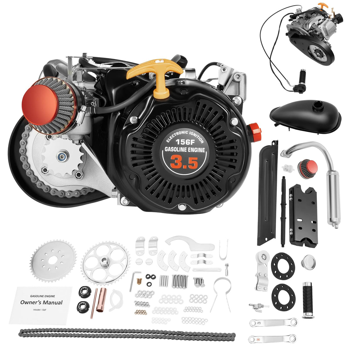 100CC 4 Stroke Bicycle Engine Kit with Chain Drive F715