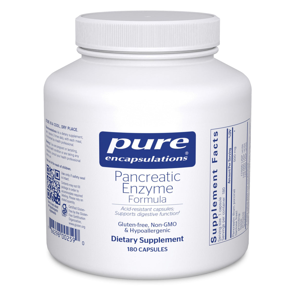 Pancreatic Enzyme Formula 180 Capsules D786202