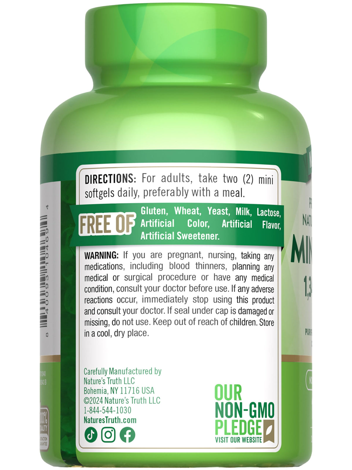 Fish Oil Omega 3 1340 mg 100 Softgels M7845