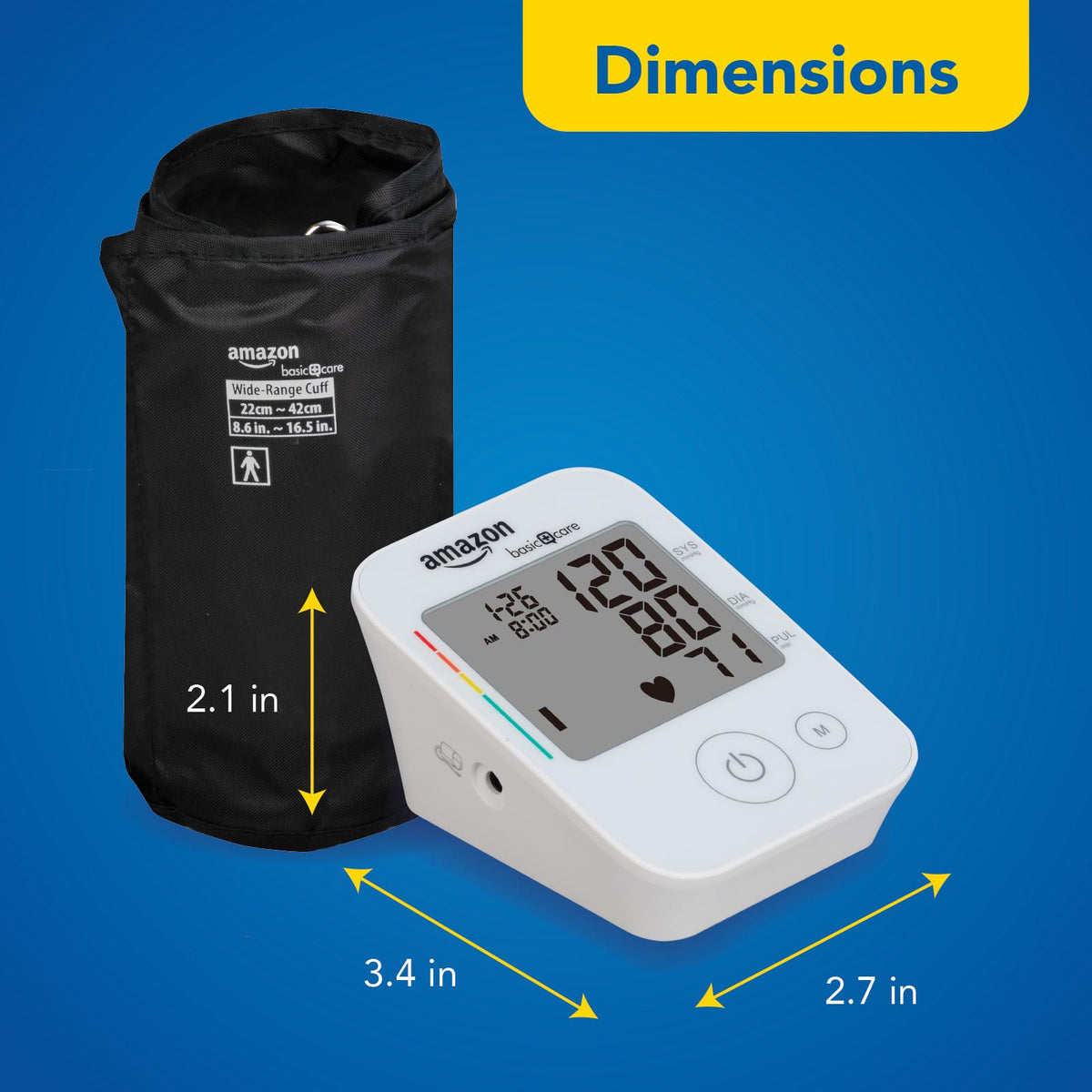 Blood Pressure Monitor with Wide Range Arm Cuff Z59453
