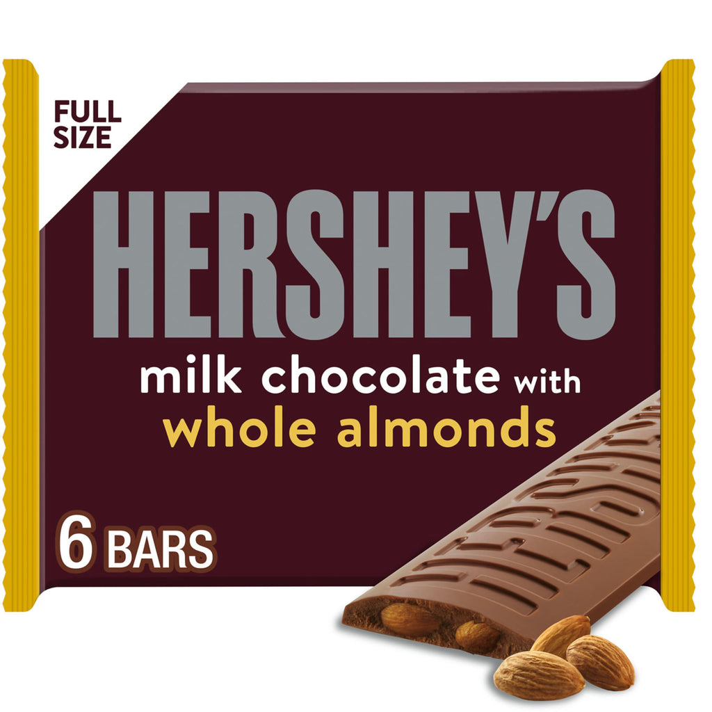 Milk Chocolate with Whole Almonds Candy Bars 1.45 oz 6 Count B467757