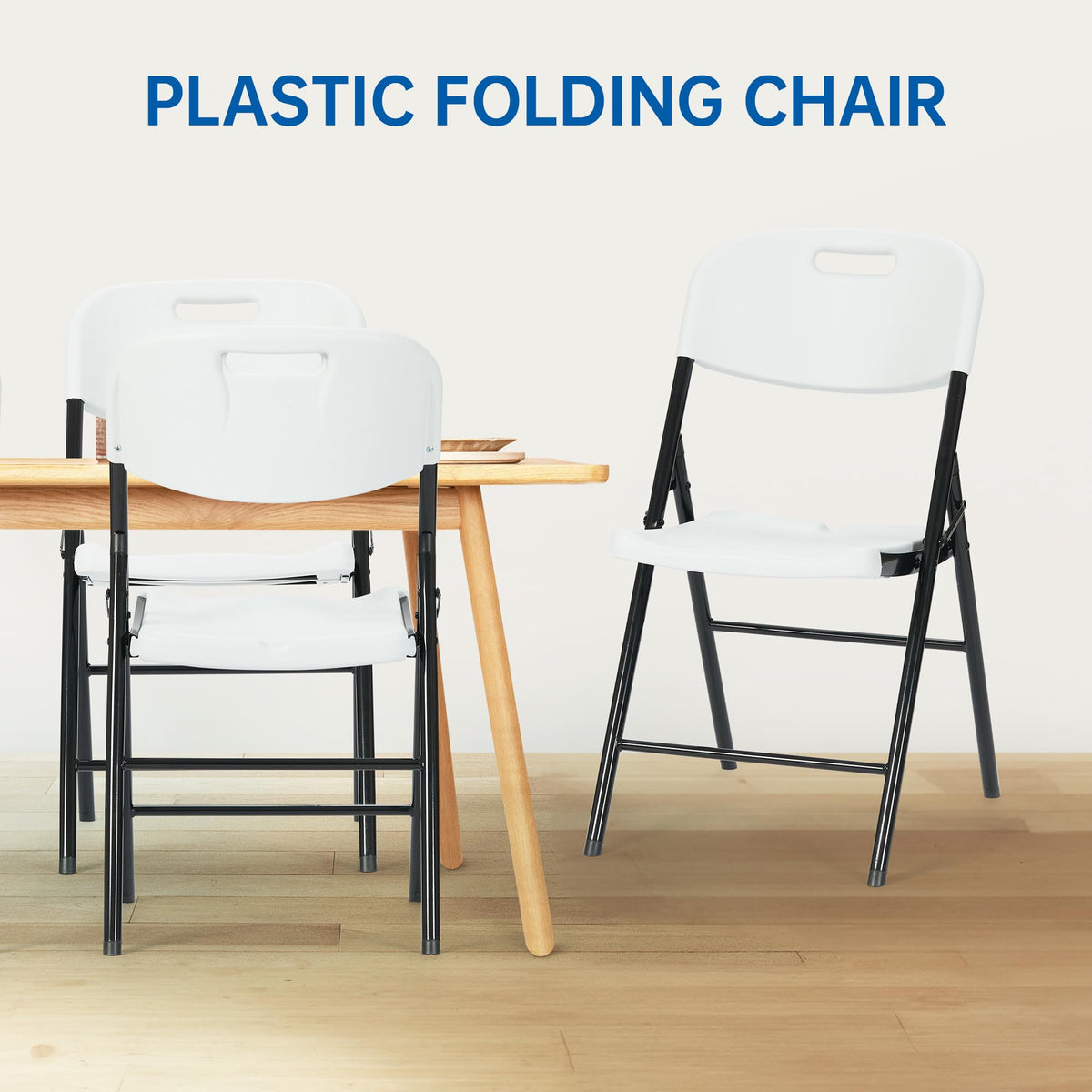 10 Pack White 800 LBS Folding Chairs M34949