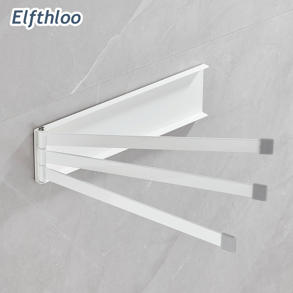 Swivel Kitchen Towel Rack 3-Arm White V980