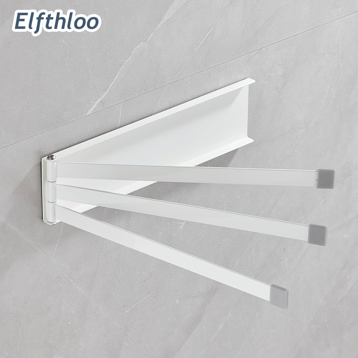 Swivel Kitchen Towel Rack 3-Arm White V980