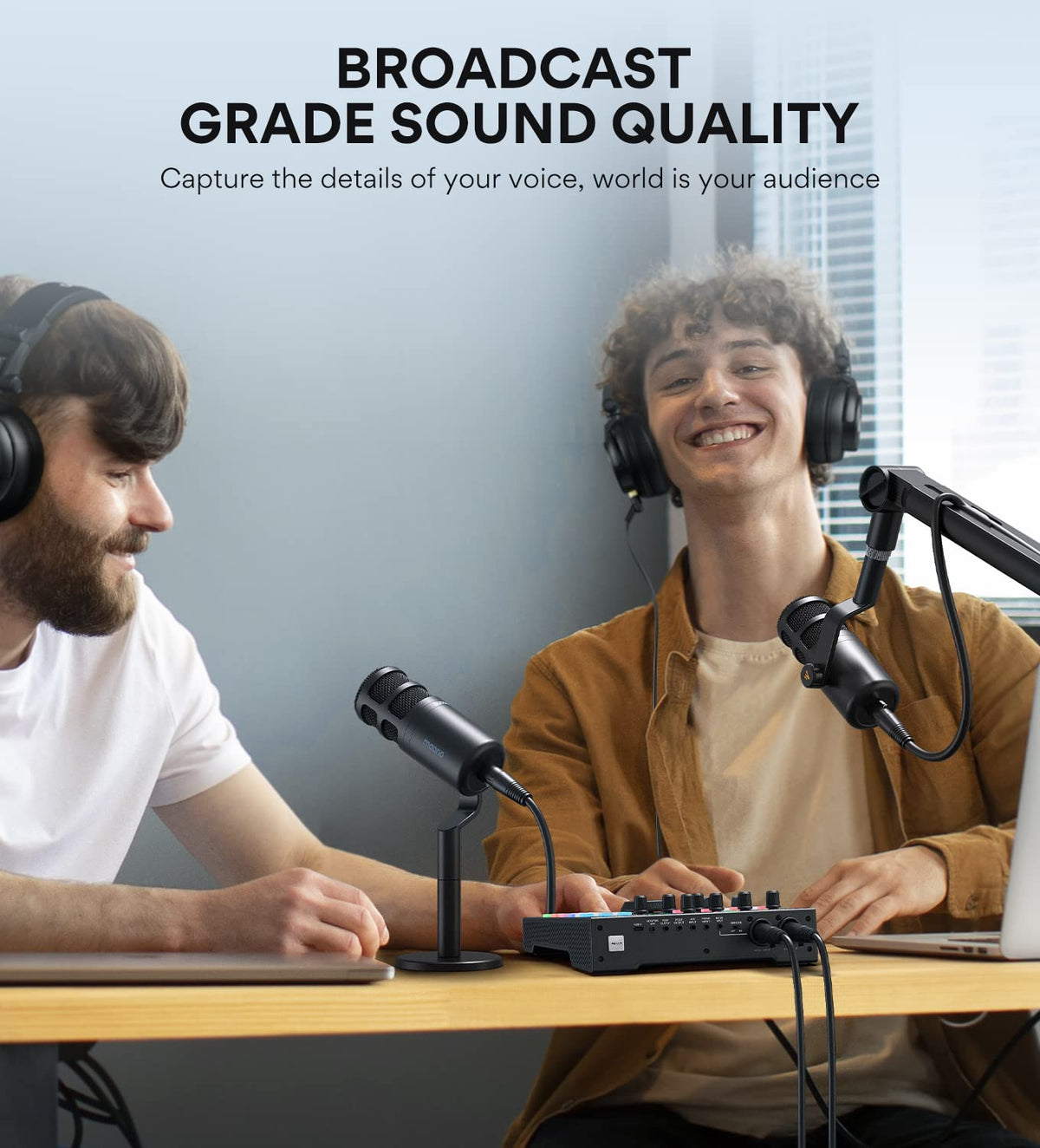 XLR Podcast Microphone, Cardioid Dynamic Metal Desk Mic R1864