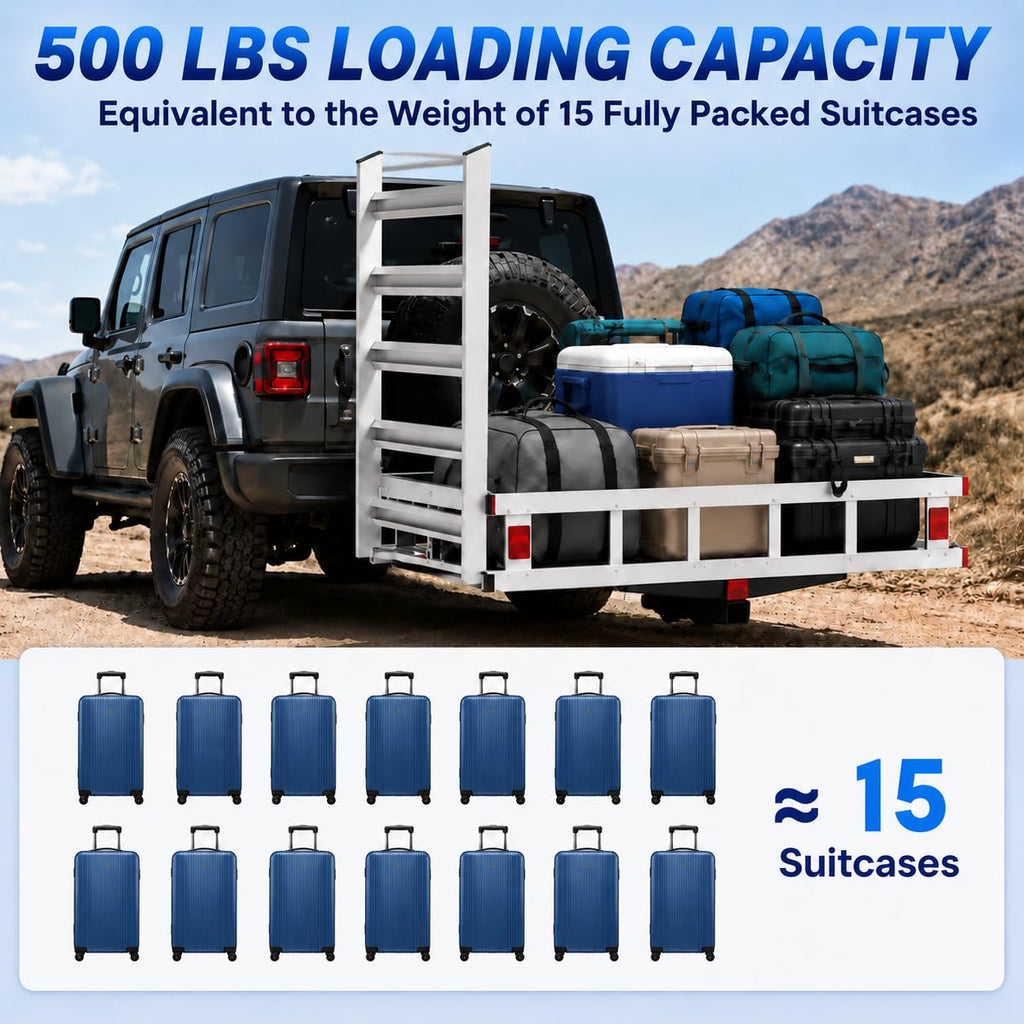 50x29.5x9 Inch Aluminum Hitch Cargo Carrier S4987