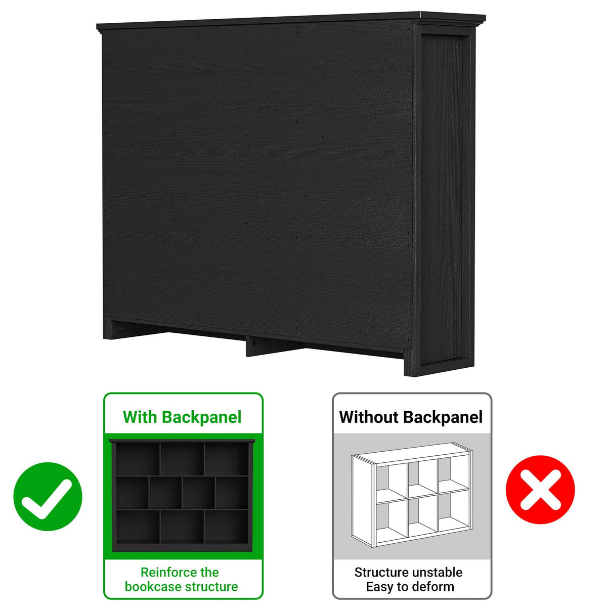 Black Cube Storage Shelf V585