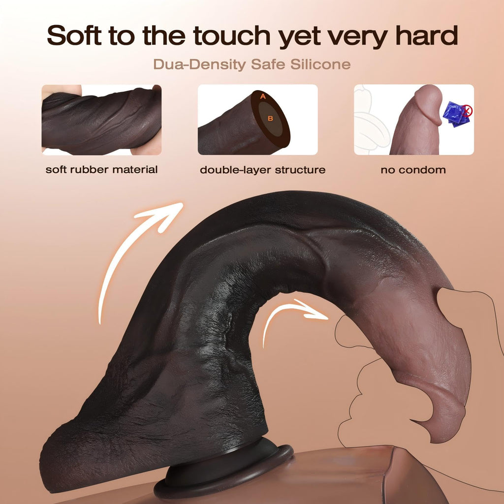 11.5 Inch Black Silicone Dildo G313907