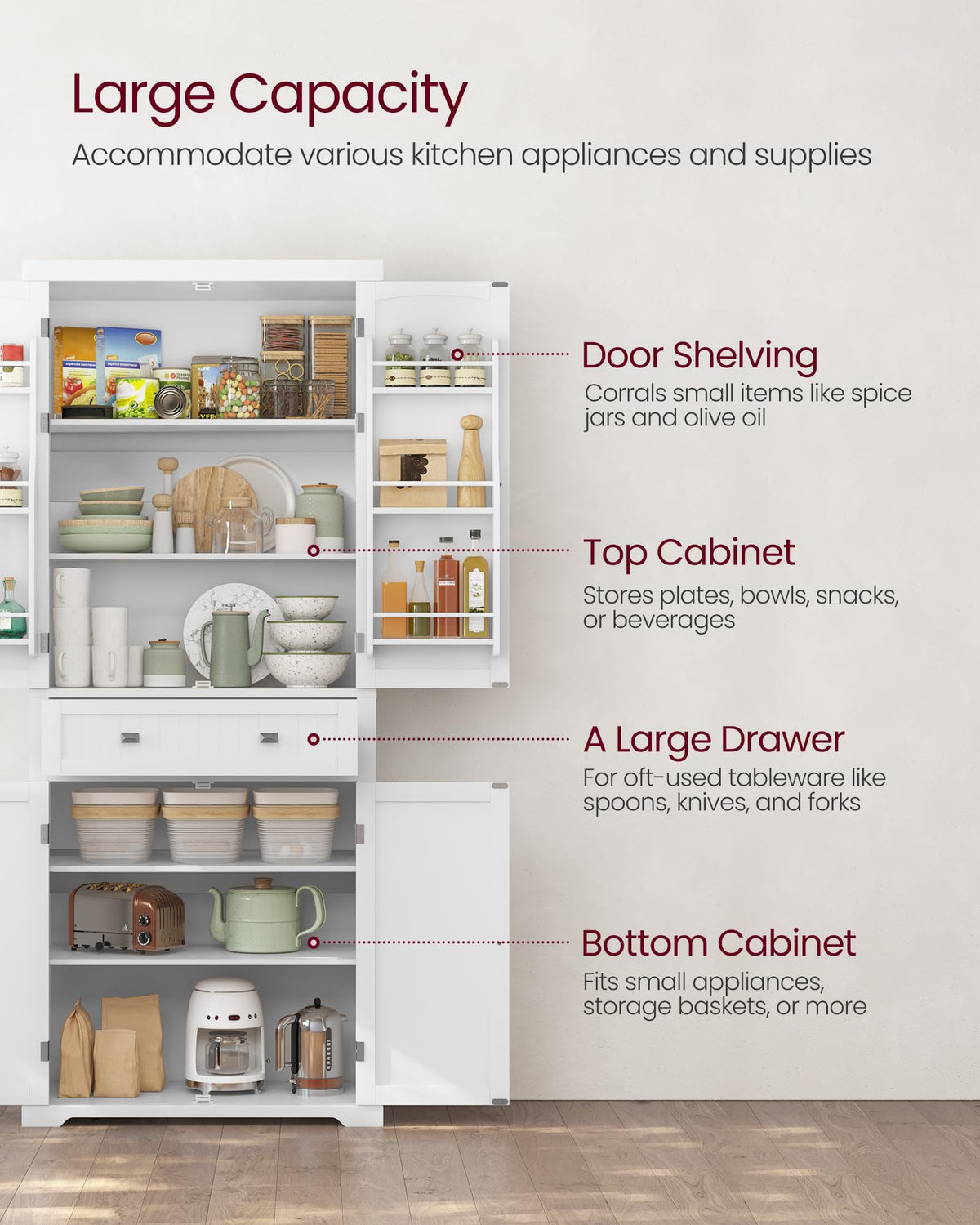 Freestanding Tall Cabinet with Drawer R913