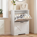 Farmhouse Shoe Cabinet with 2 Flip Drawers S244282