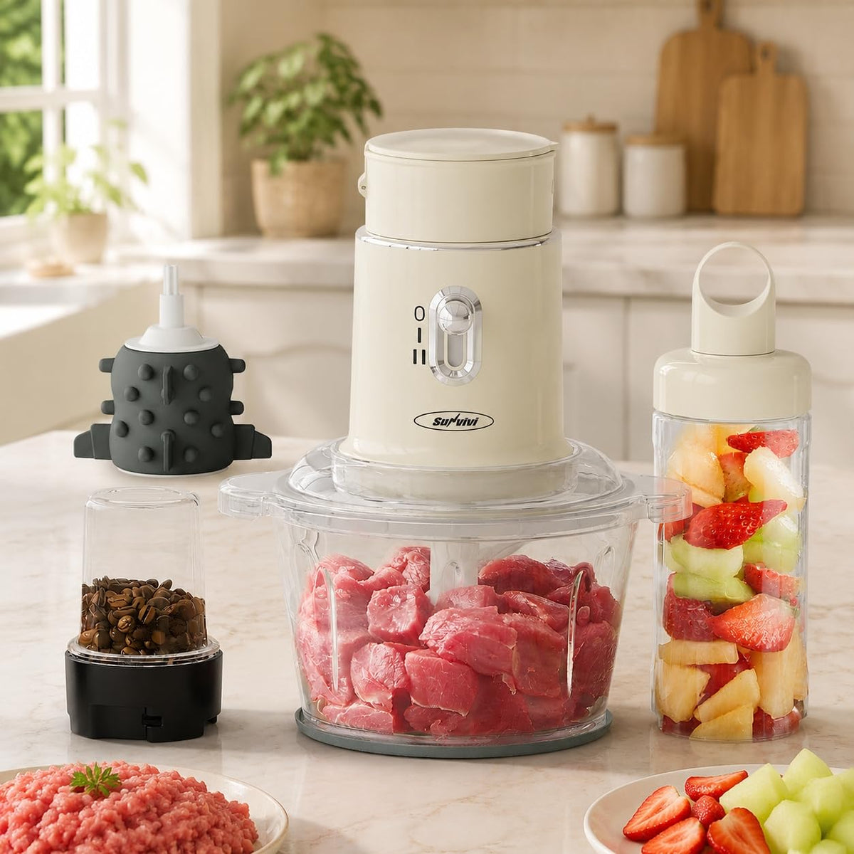 4-in-1 Electric Food Chopper & Small Food Processor F4508