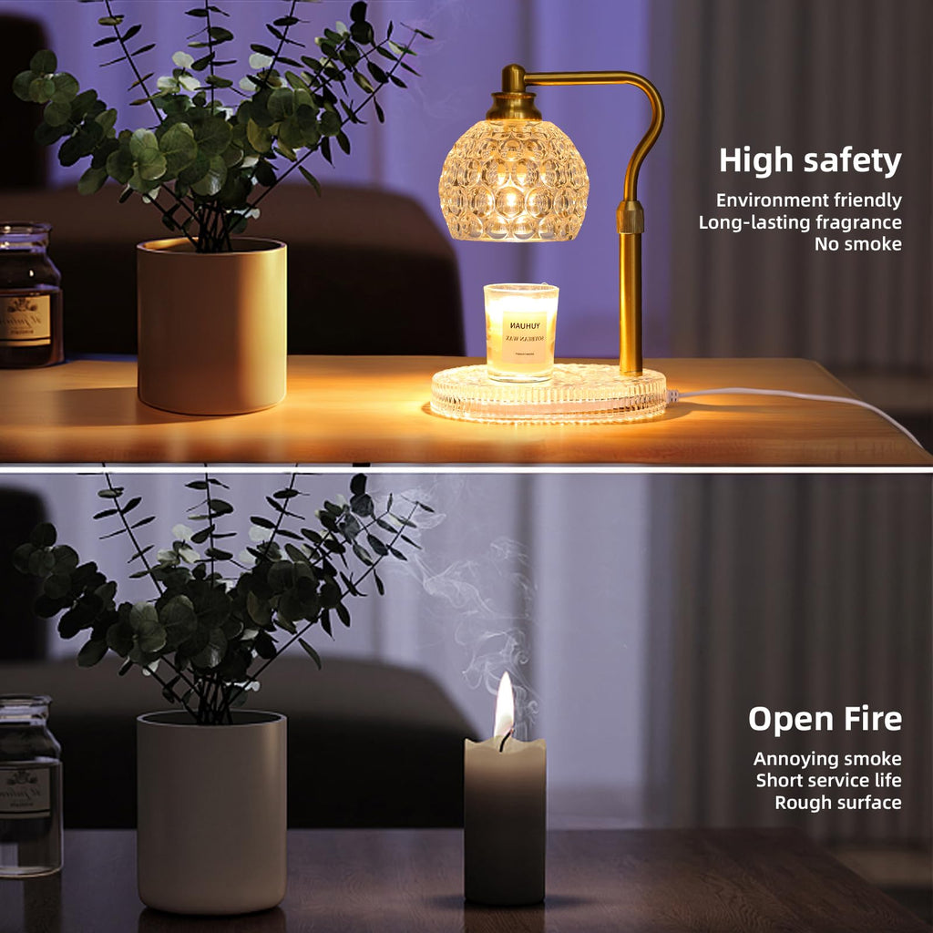 Candle Warmer Lamp with Timer & Dimmer, Height Adjustable F7567
