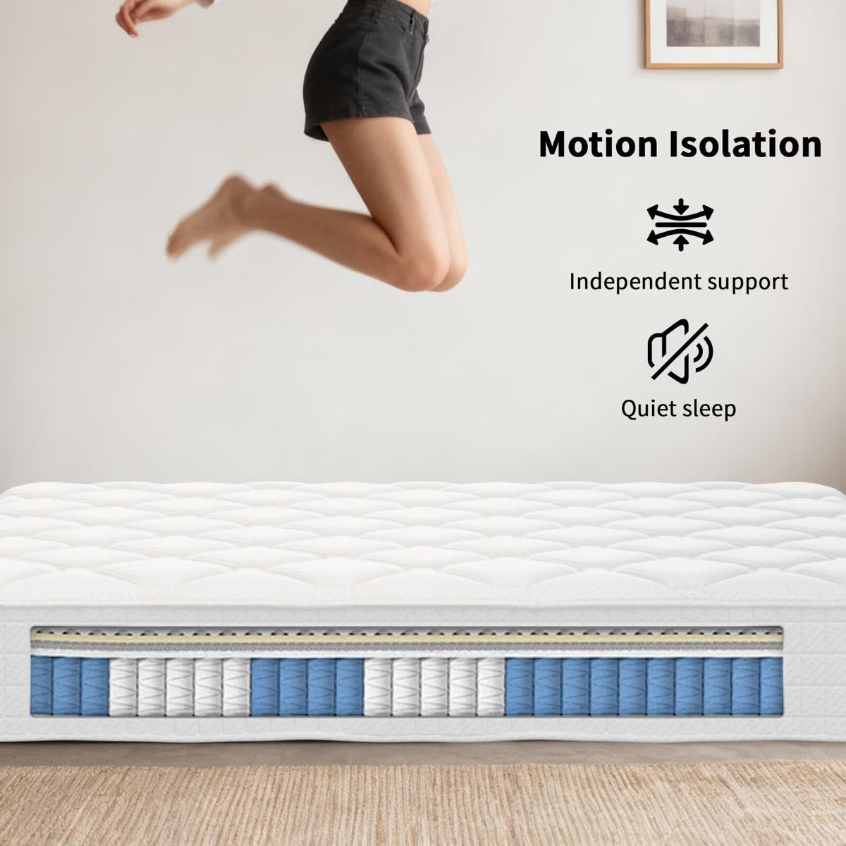 14 Inch Full Size Hybrid Memory Foam Mattress Z220