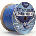 Cat6 Plenum Shielded 1000ft 23AWG Solid Bare Copper Ethernet Cable P108190