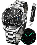 Stainless Steel Analog Quartz Chronograph Waterproof Luminous Watch S686868