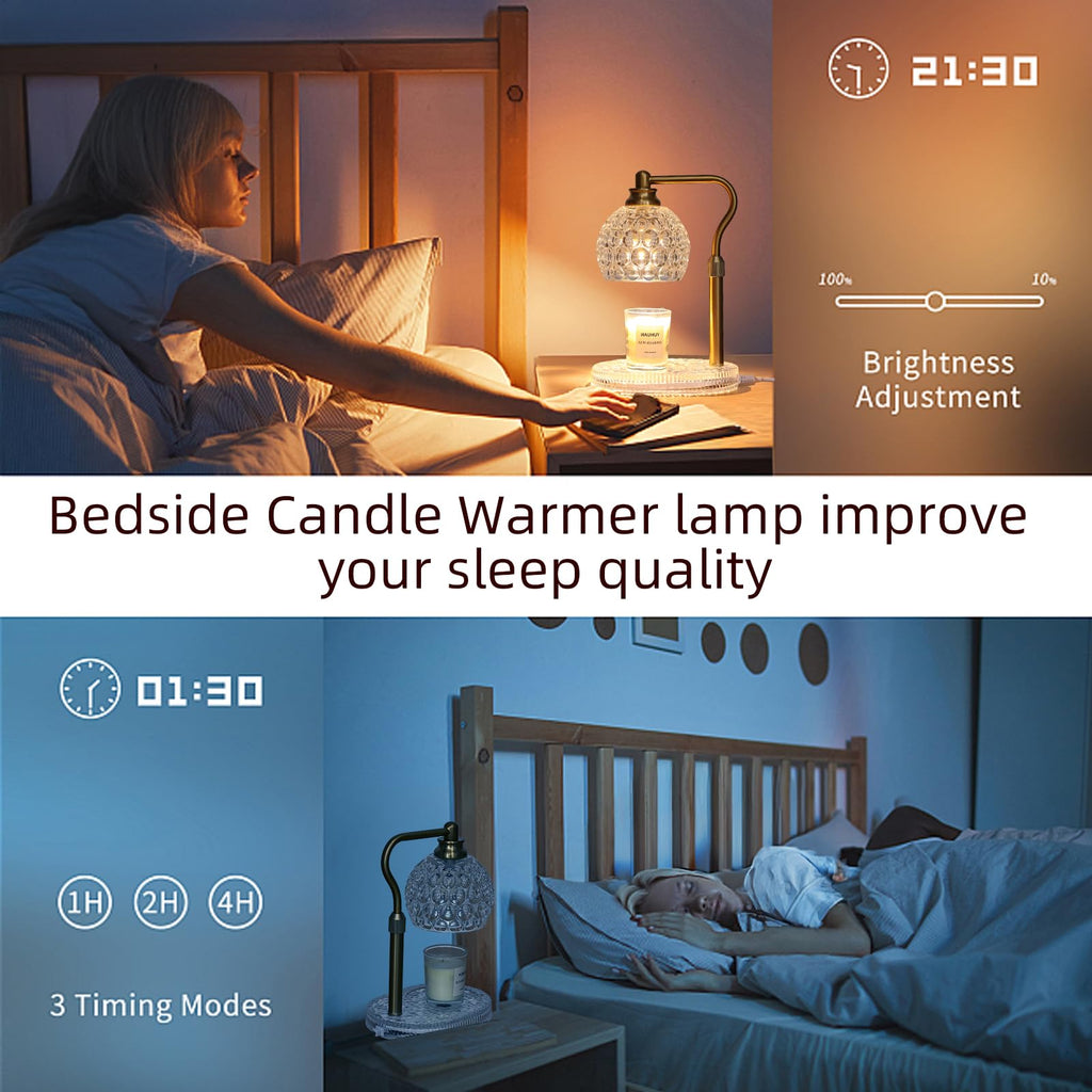 Candle Warmer Lamp with Timer & Dimmer, Height Adjustable F7567