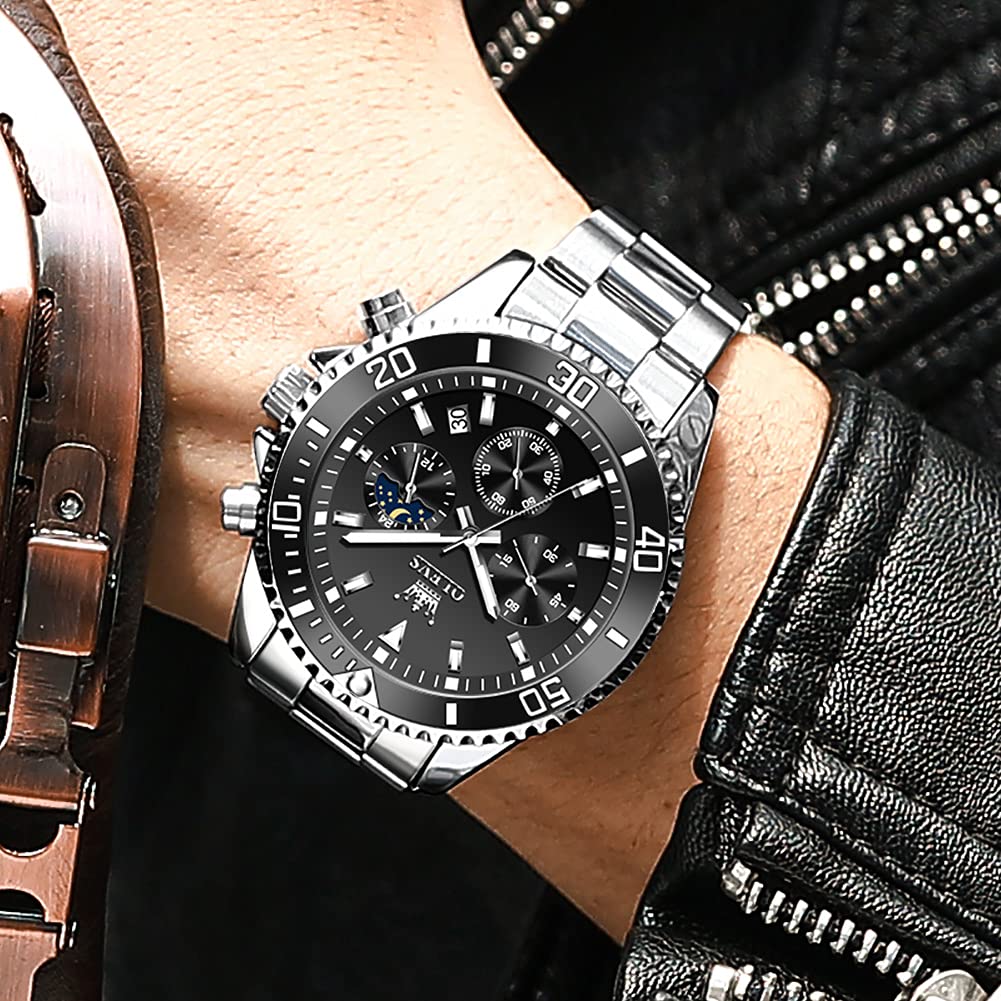 Stainless Steel Analog Quartz Chronograph Waterproof Luminous Watch S686868