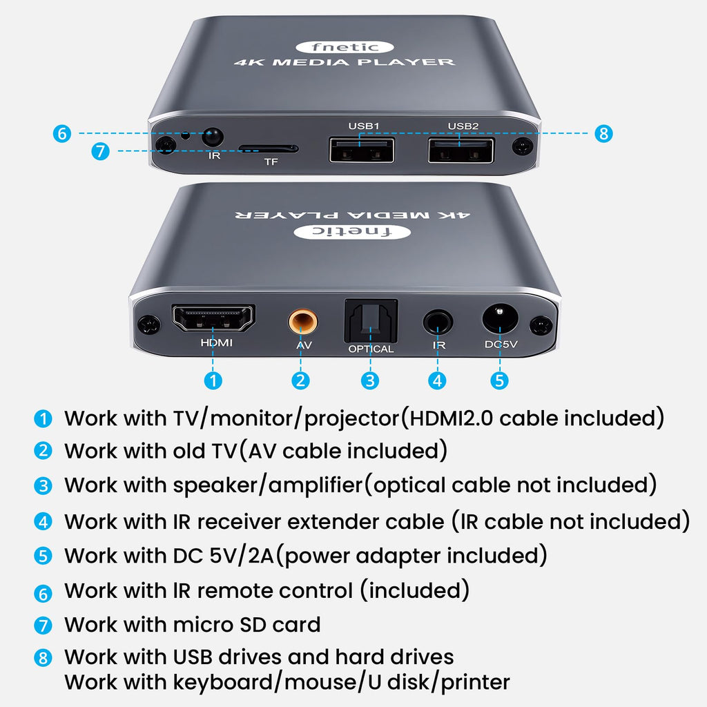 4K Full-HD USB microSD Digital Media Player I413318