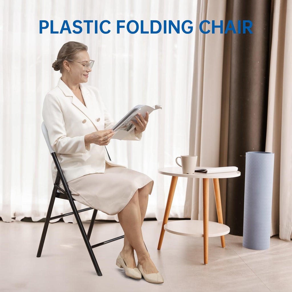 10 Pack White 800 LBS Folding Chairs M34949
