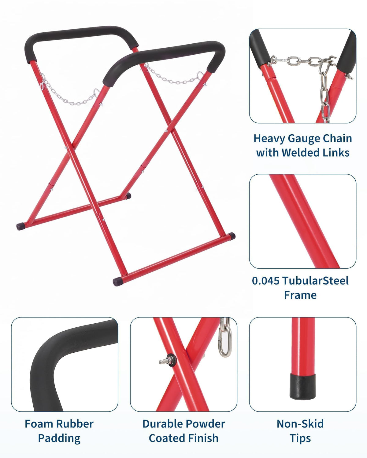 Folding Auto Body Work Stand 500 LBS Capacity Adjustable Height P7654
