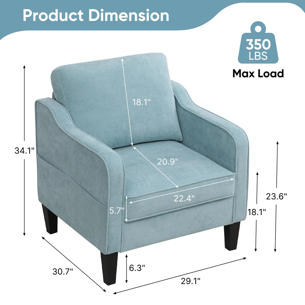 Teal Green Upholstered Accent Chairs Set of 2 J707