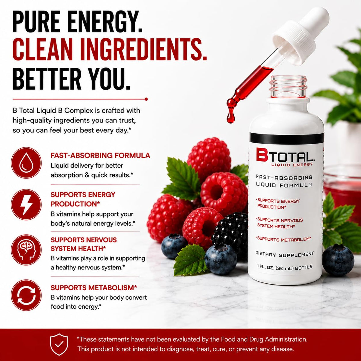 Berry 2 fl oz Sublingual Vitamin B Complex Liquid Drops Z58439