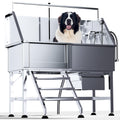 46" Stainless Steel Dog Washing Station with Stairs G28976