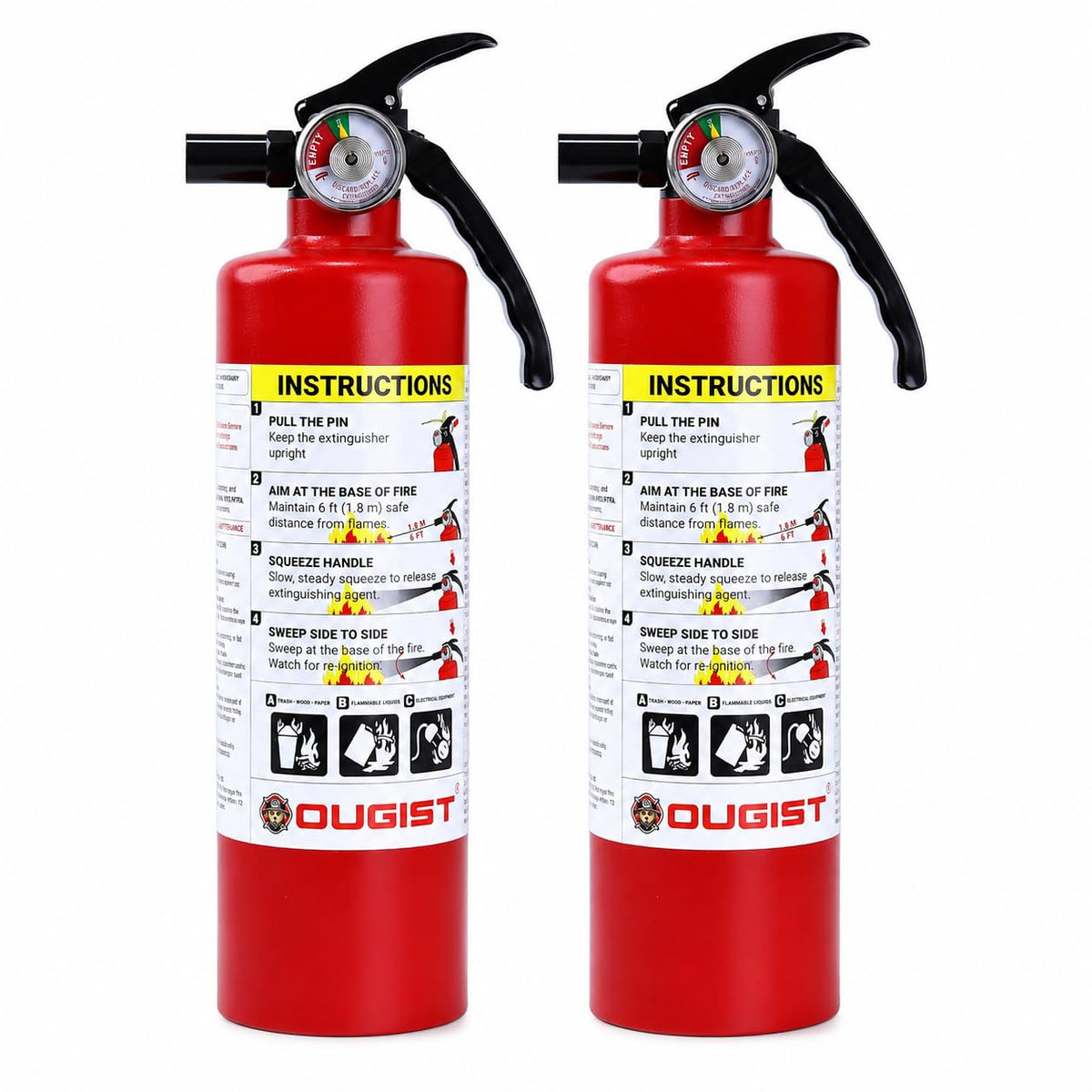 2.5 lb Dry Chemical ABC Fire Extinguisher, 2 Pack Z66081