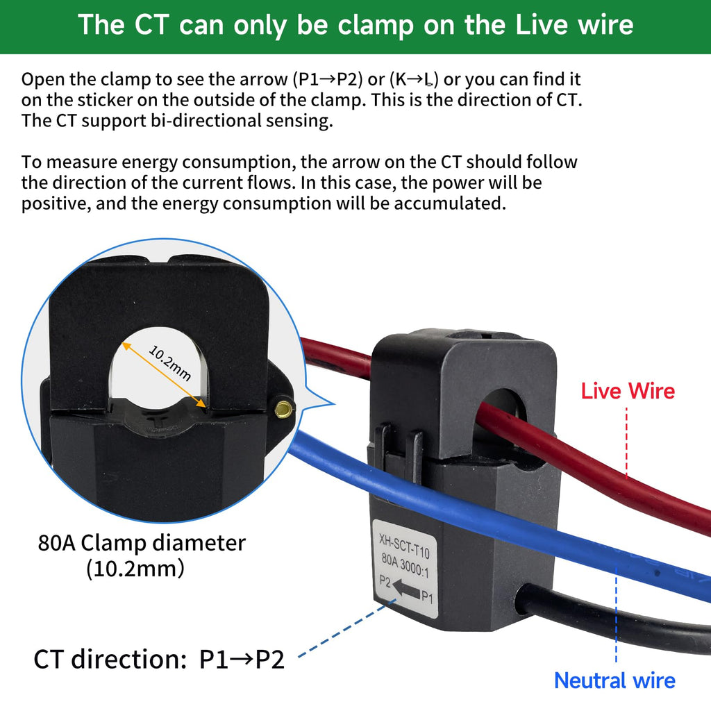 WiFi Energy Monitor with 2 * 80A Clamps B1571
