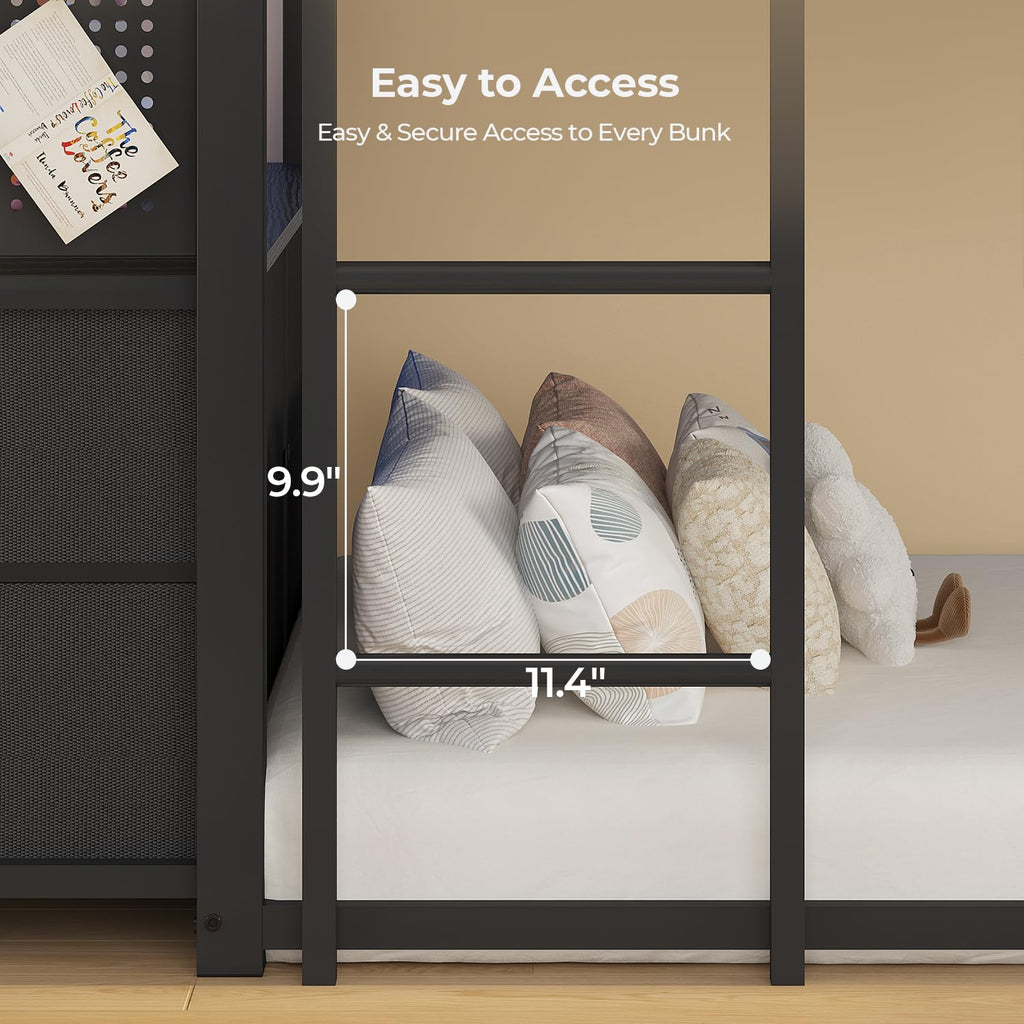Triple Bunk Bed with 6 Storage Drawers E188594