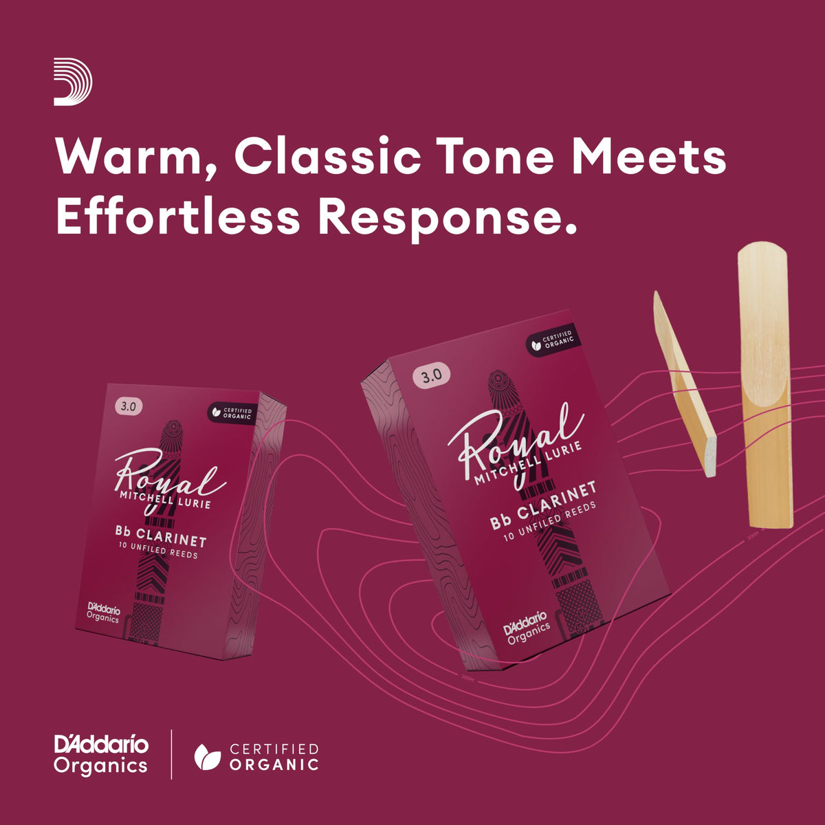 Bb Clarinet Reeds Strength 3.5, 10-Pack F87918