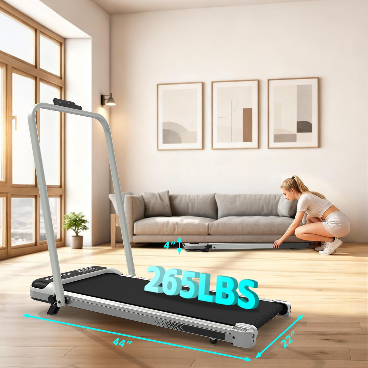 3 in 1 Under Desk Treadmill with Incline J3461