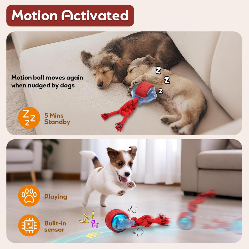 Interactive Rolling Dog Toys with Rope O725