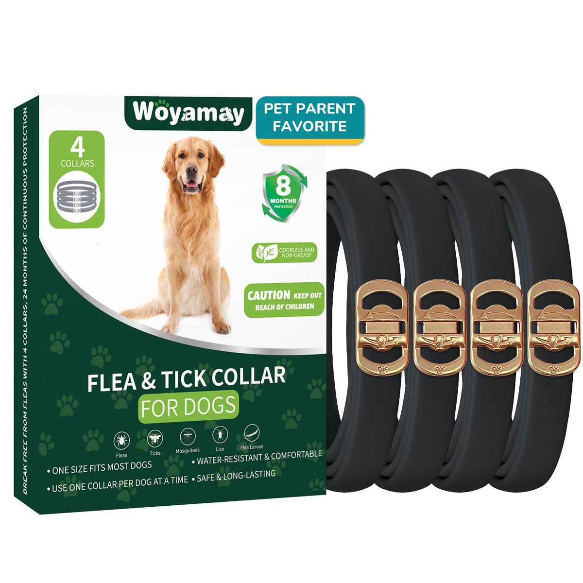 4 Pack Flea Collar for Dogs D360367