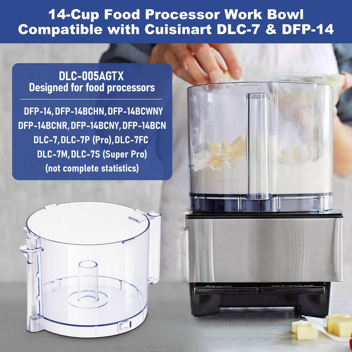 14-Cup Food Processor Work Bowl Replacement with Handle B17372