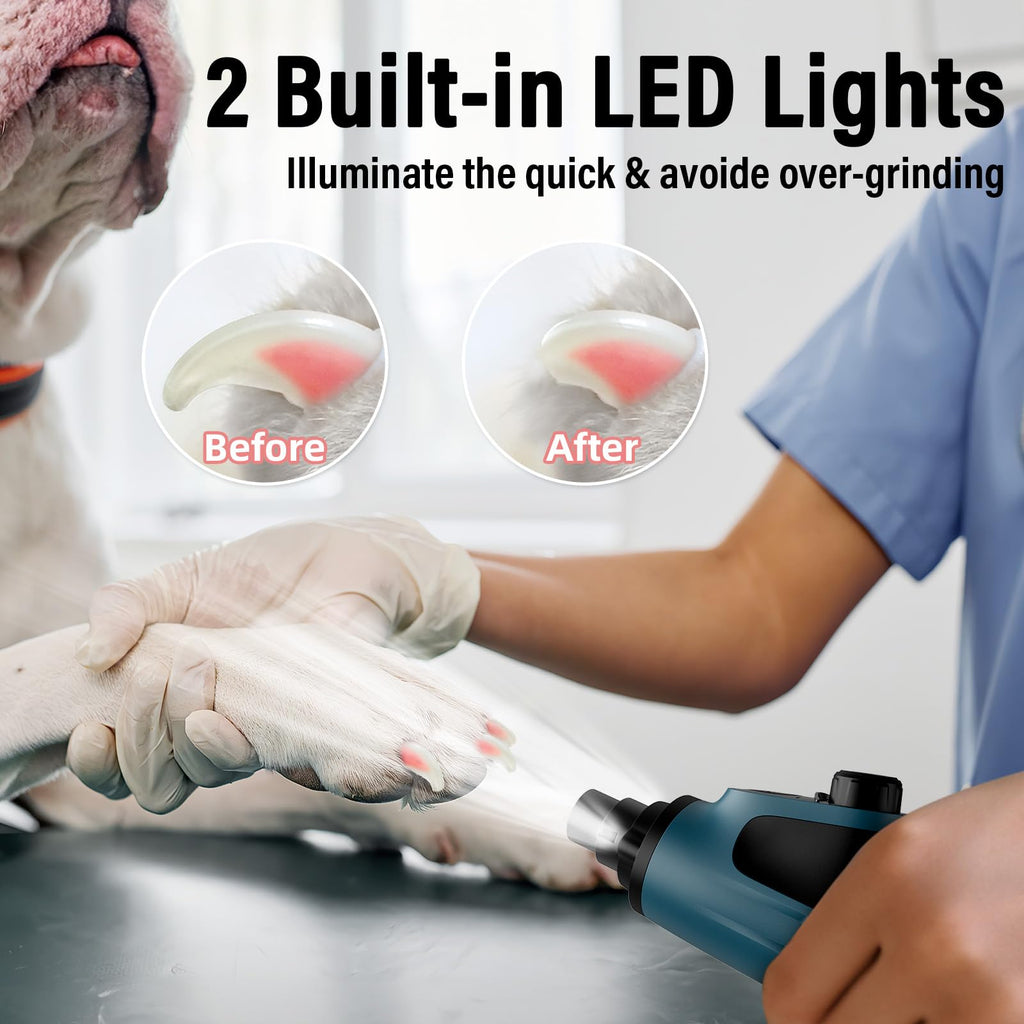 Dog Nail Grinder with 2 LED Lights Rechargeable M30266