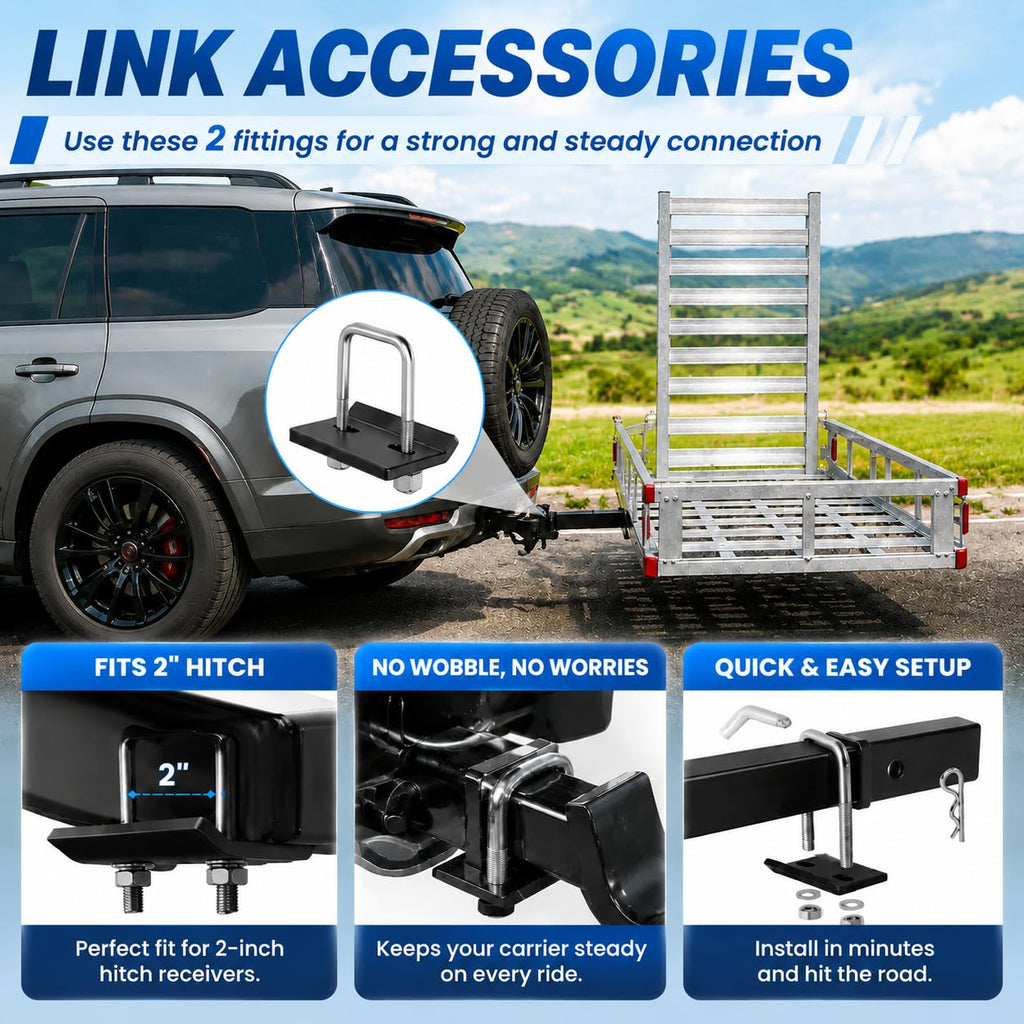 50x29.5x9 Inch Aluminum Hitch Cargo Carrier S4987