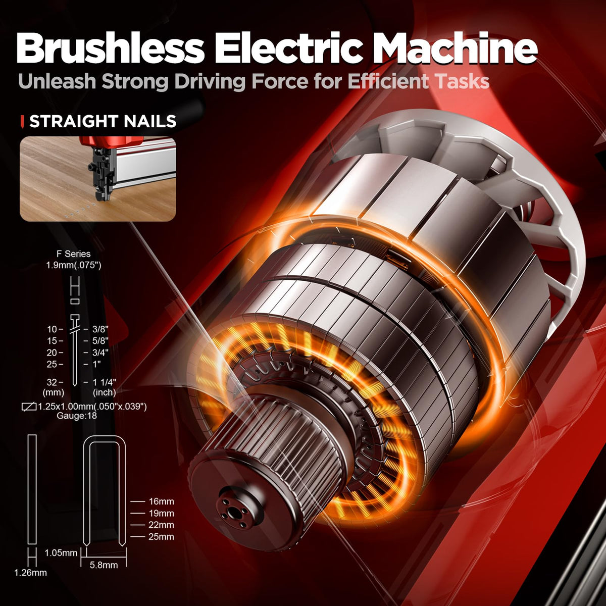 21V Brushless Cordless Pin Nailer Kit 2.0 Ah H364