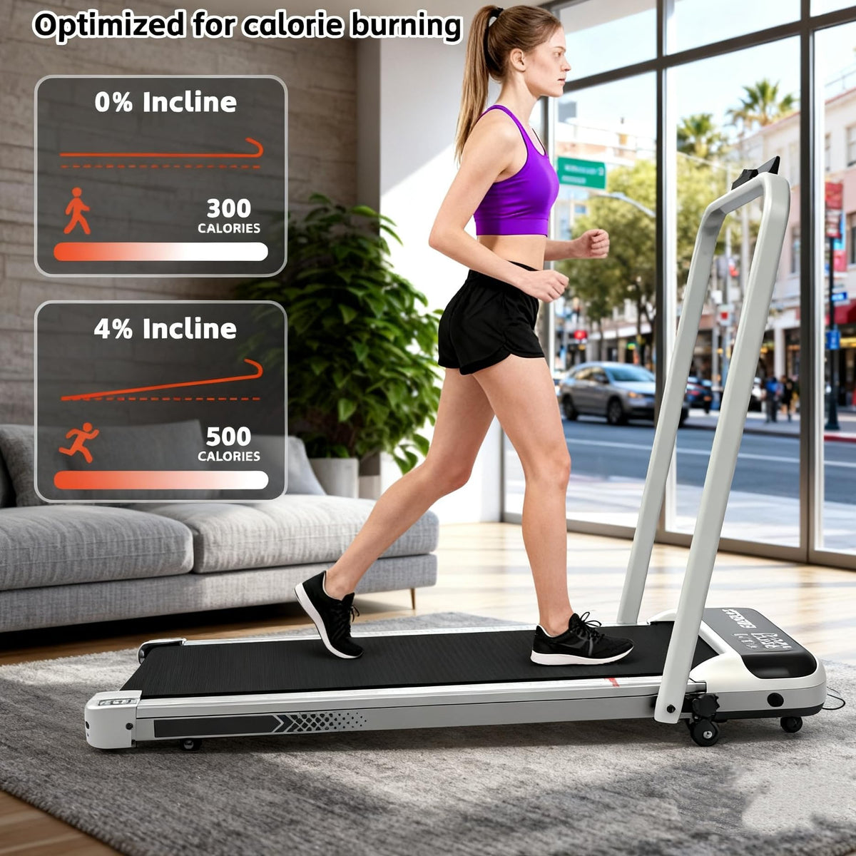 3 in 1 Under Desk Treadmill with Incline J3461
