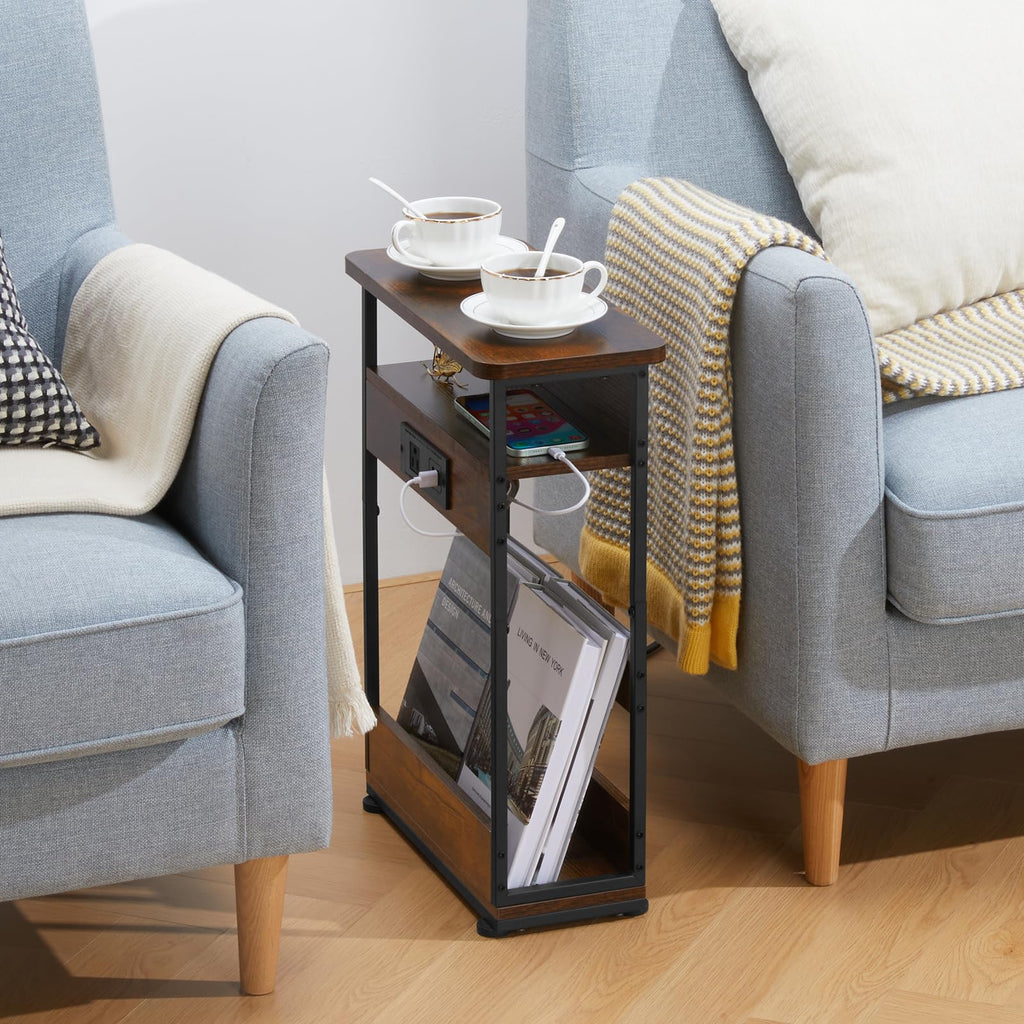 Narrow Side Table with Charging Station G392