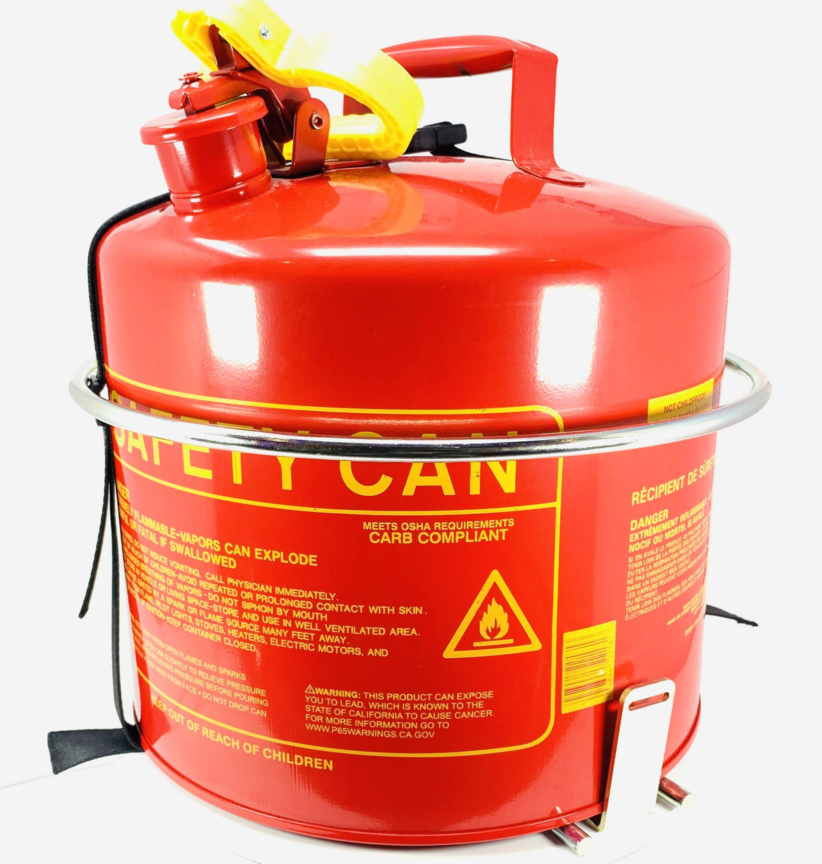 5 Gallon Round Gas Can Holder with Locking Trailer Rack Mount Bracket Kit S86180