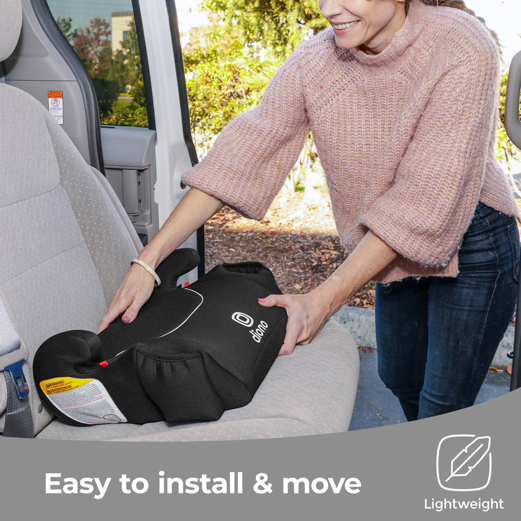 Black Backless Booster Car Seats, Pack of 2 B8913