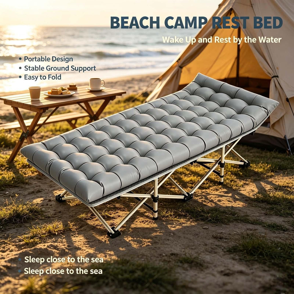 Portable Foldable Sleeping Cot with Padded Mat K69439