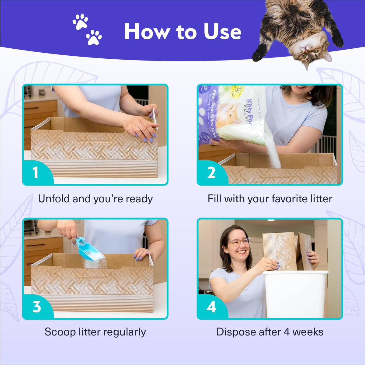 Disposable Cat Litter Box 2-Pack Y48353