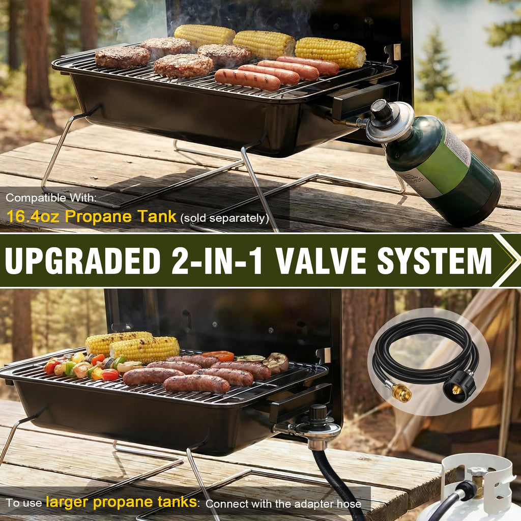Portable Propane Gas Grill with Foldable Legs K97236