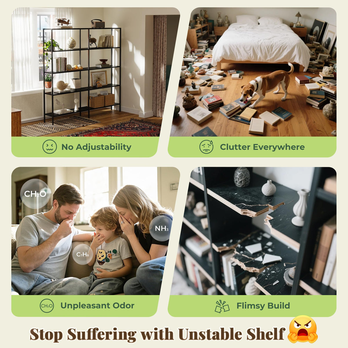 5 Tier L Shaped Corner Bookshelf with 10 Open Shelves H986489