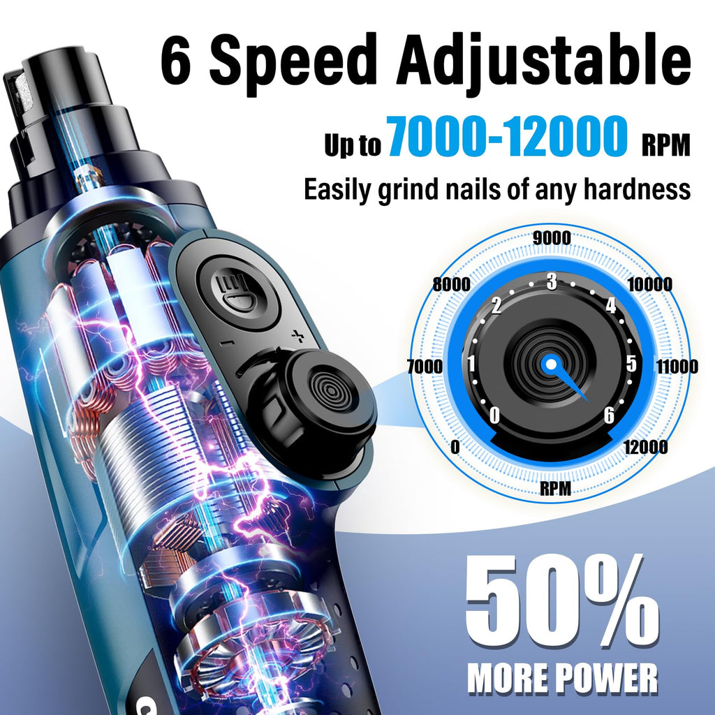 Dog Nail Grinder with 2 LED Lights Rechargeable M30266