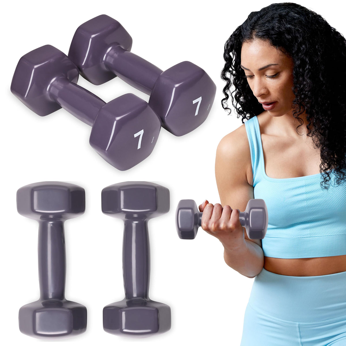 Vinyl Coated Dumbbells Set of 2 L53179