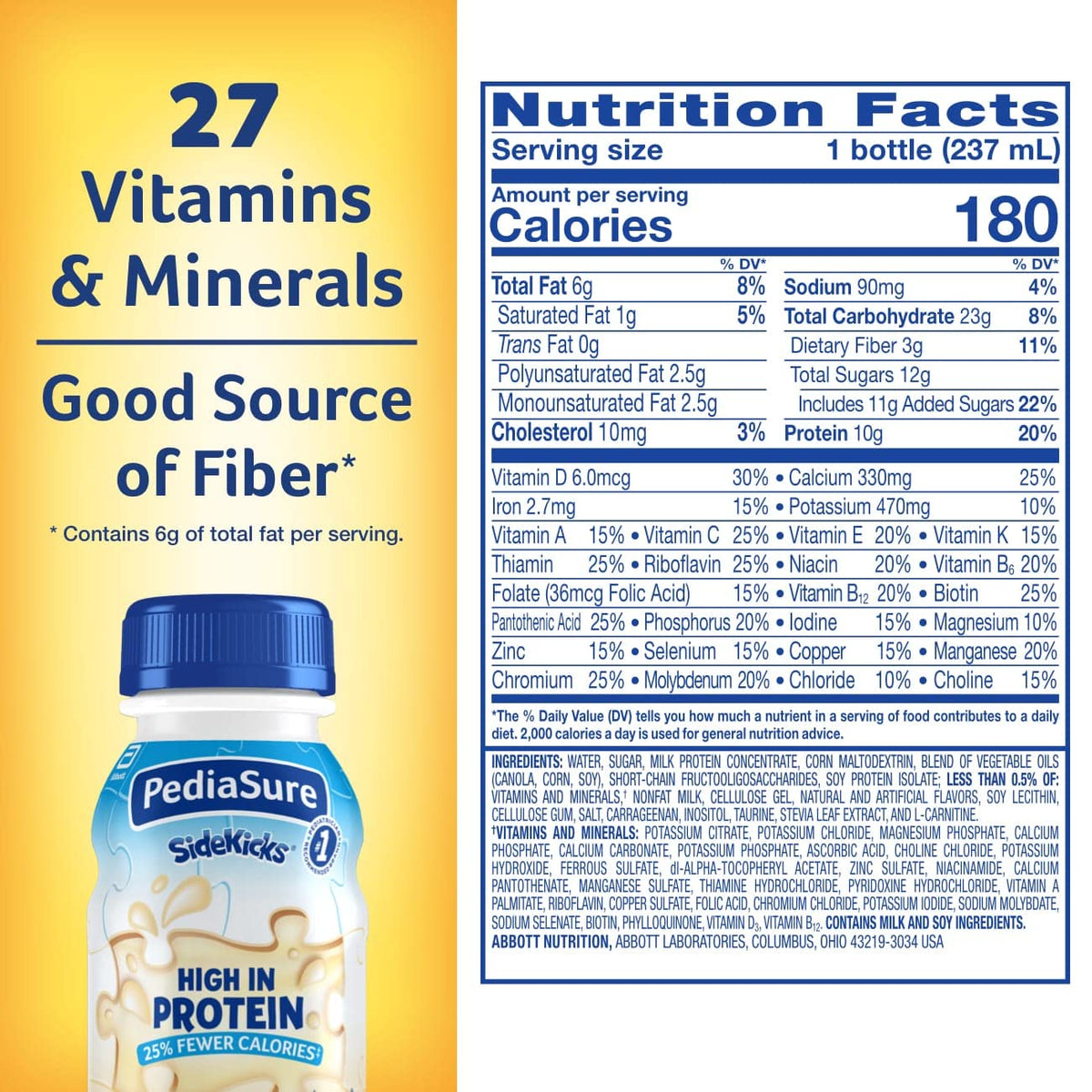 Vanilla Nutrition Shake 8 fl oz Pack of 24 W360790